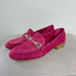 The Wishbone Collection Haper Suede Loafer‎ Magenta Pink Size 7 Office Corporate